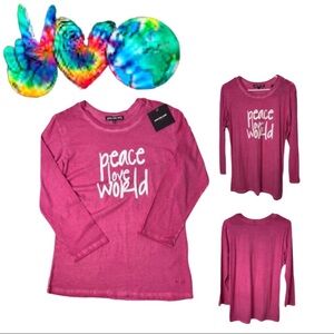 NWT PEACE LOVE WORLD The Doni Long-Sleeve Top